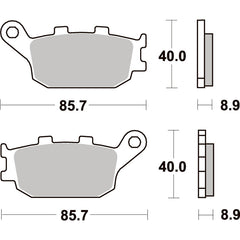 SBS 657RQ REAR PADS | CARBON TECH RACE