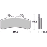 SBS 658HF FRONT/REAR PADS | CERAMIC STREET