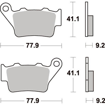 SBS 675RSI FRONT/REAR PADS | SINTER OFF ROAD RACE
