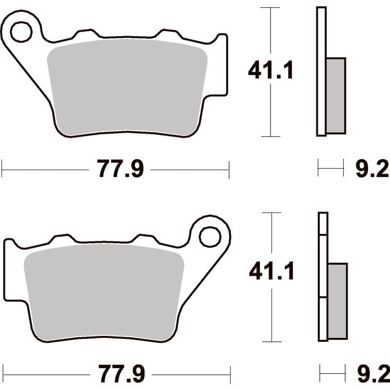 SBS 675RSI FRONT/REAR PADS | SINTER OFF ROAD RACE