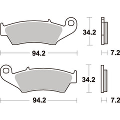 SBS 694RSI FRONT/REAR PADS | SINTER OFFROAD RACE