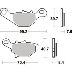 SBS 702HF FRONT/REAR PADS | CERAMIC STREET >> SB702SI