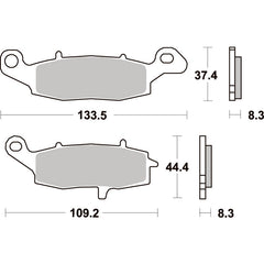 SBS 705SP FRONT PADS | EVO SINTER STREET >> SB705HS