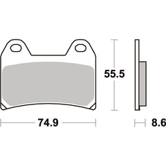 SBS 706DC FRONT PADS | DUAL CARBON RACE (RACE USE ONLY)