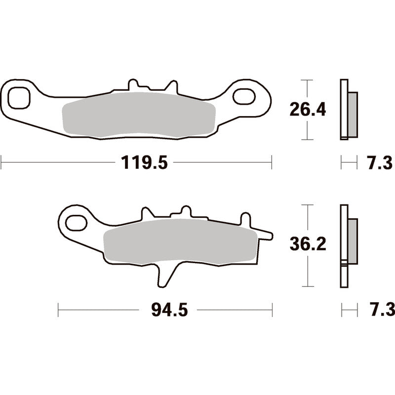 SBS 726RSI FRONT/REAR PADS | SINTER OFF ROAD RACE