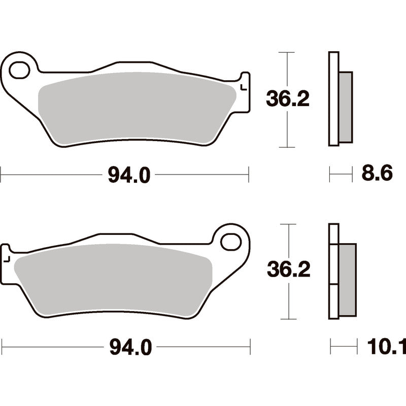 SBS 742LS REAR PADS | SINTER STREET