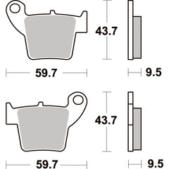 SBS 777SI FRONT/REAR PADS | SINTER OFF ROAD