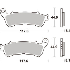 SBS 828SP FRONT PADS | EVO SINTER STREET >> SB828HS