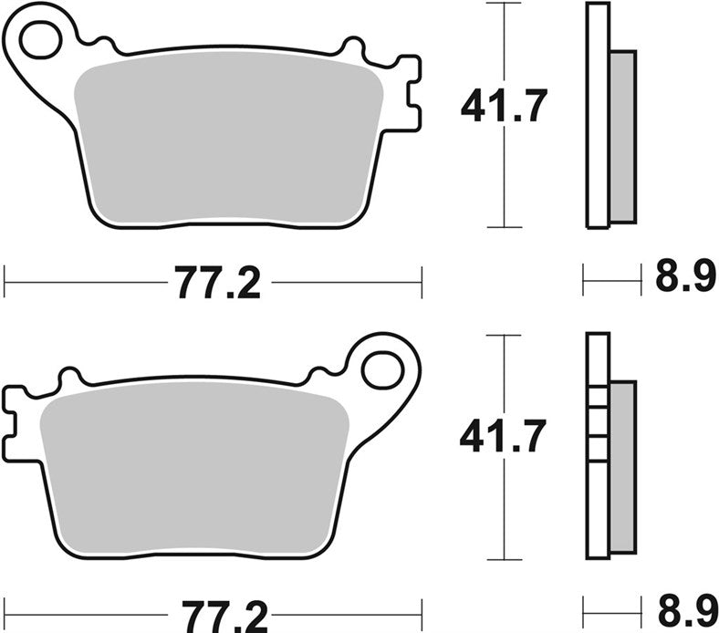 SBS 834RQ REAR PADS | CARBON TECH RACE
