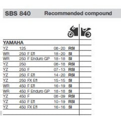 SBS 840SI FRONT/REAR PADS | SINTER OFF ROAD