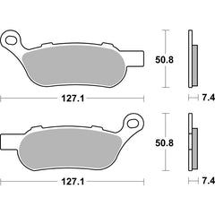 SBS 854H.LS REAR PADS | SINTER STREET AMERICAN V-TWIN