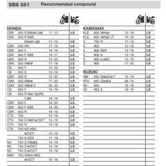 SBS 881LS REAR PADS | SINTER STREET