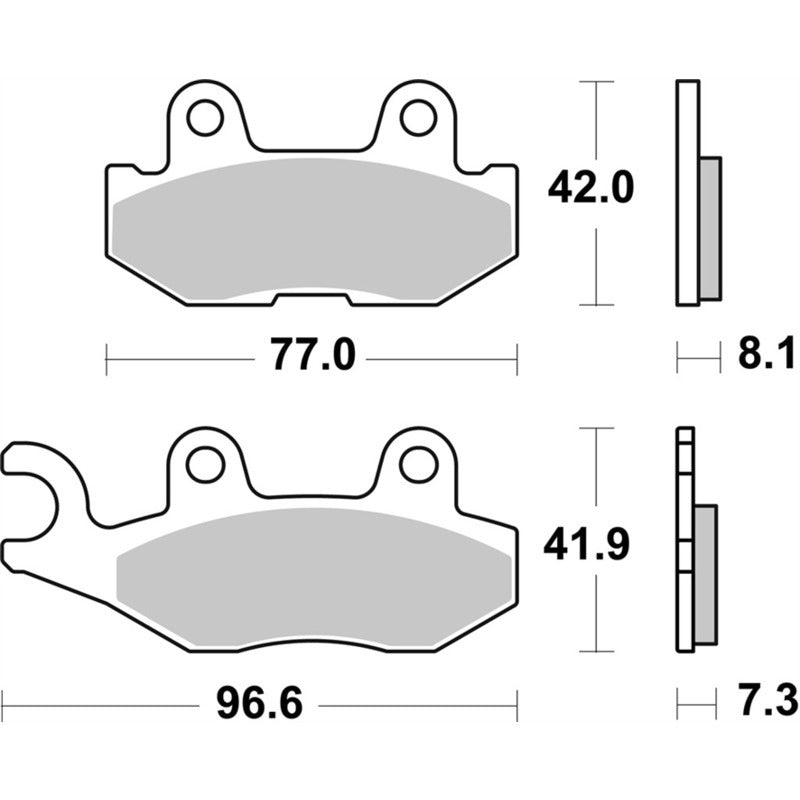 SBS 974PSI FRONT/REAR PADS | EVO SINTER ATV