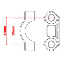 ZETA PERCH MOUNT CLAMP - ROTATING | UNIVERSAL - BRAKE/CLUTCH | BLUE