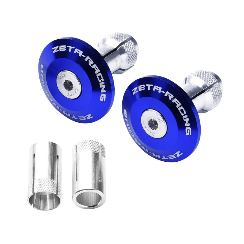 ZETA BAR END PLUGS ALLOY | 35mm | BLUE $#$