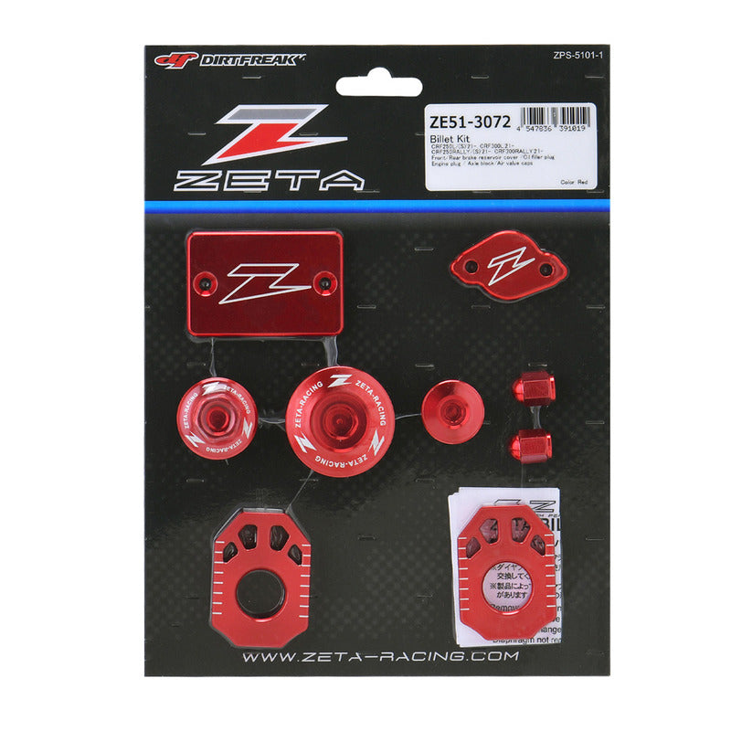 ZETA BILLET BLING KIT | CRF250L/Rally '21- CRF300L/Rally '21- | RED $#$