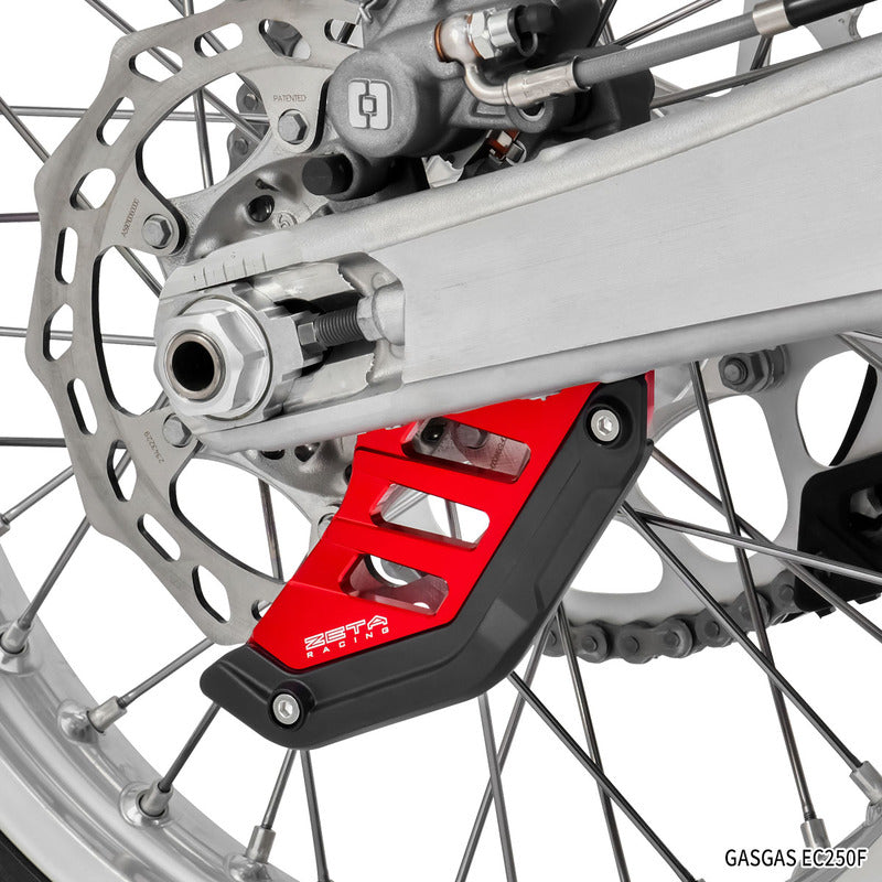 ZETA REAR DISC GUARD ALLOY + POLY BUMPER | GG '21-, HQV '14-, KTM '23-, STARK | RED