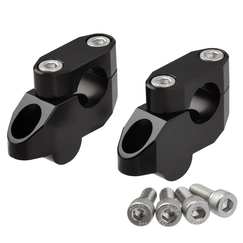 ZETA BAR CLAMP KIT RISE &amp; O'SET | 7/8 MOUNT | 7/8 BAR | OS:20mm / H:26mm | Black