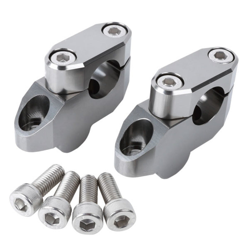 ZETA BAR CLAMP KIT RISE &amp; O'SET | 7/8 MOUNT | 7/8 BAR | OS:20mm / H:26mm | Ti Colour