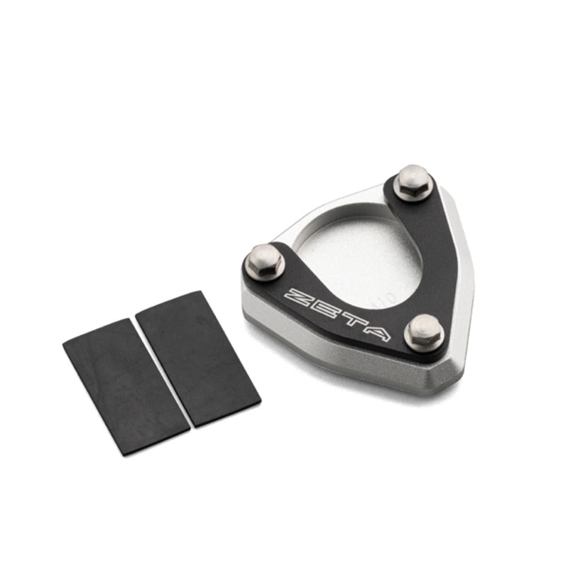 ZETA STAND PAD ENLARGER | Husky701E '17-, KTM690ED '12- | BLK/SILV $#$