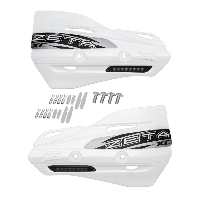 ZETA HANDGUARD SHIELDS ONLY | XC SHIELD + FLASHER | GREY LENS | WHITE $#$