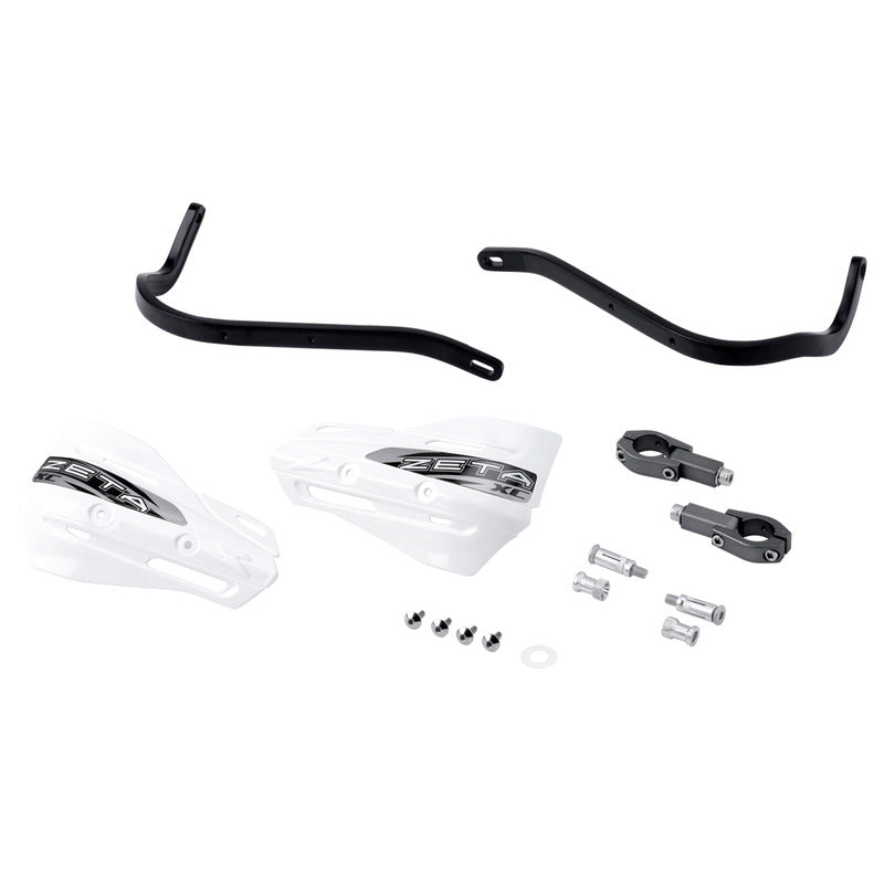ZETA HANDGUARDS FULL + SHIELDS | ARMOUR XC KIT - TAPER BARS | BLACK/WHITE $#$