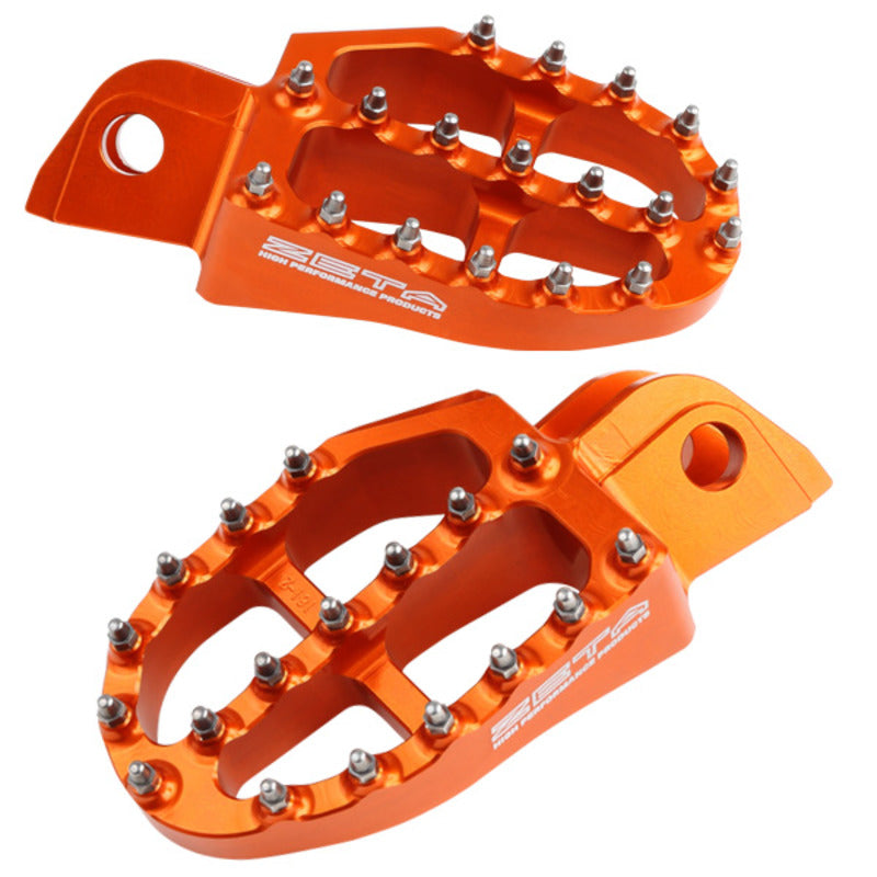 ZETA FOOTPEGS ALLOY ULTRAWIDE | KTM / HQV / BETA | 57mm ORANGE $#$
