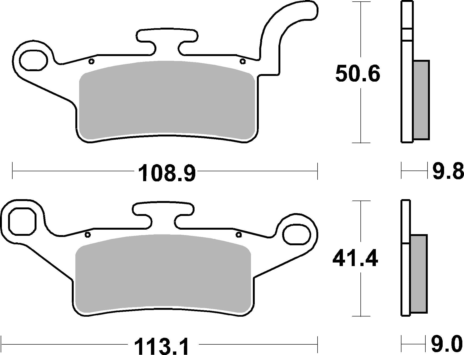 SBS FRICTION - Ceramic Front Scooter Brake Pads (SBS 876) - 208HF-