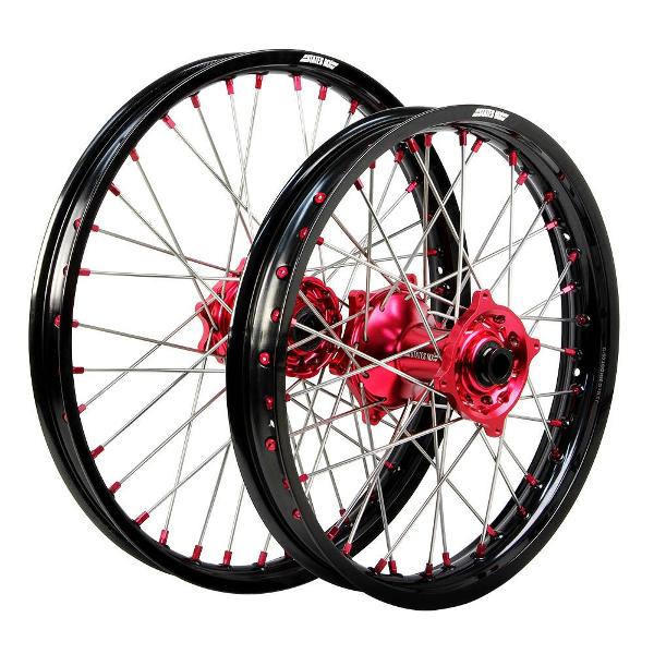 STATES MX WHEEL SET HONDA CRF-X 08-20 21" FRONT/18" REAR - BLACK/RED