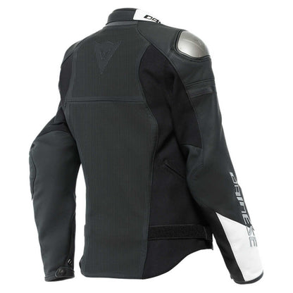 Dainese Rapida Perforated Leather Jacket - Ladies - BK-MT/BK-MT/WHT