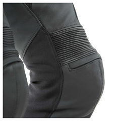 Dainese Pony 3 Leather Pants - BLACK-MATT