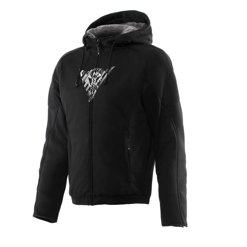 BOVISA SAFETY HOODIE FULL ZIP BLACK/WHITE
