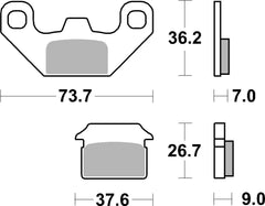 SBS FRICTION - Ceramic Rear Scooter Brake Pads (SBS 884) - 213HF-