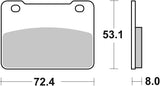SBS FRICTION - Sinter Front Scooter Brake Pads (SBS 893) - 215MS-