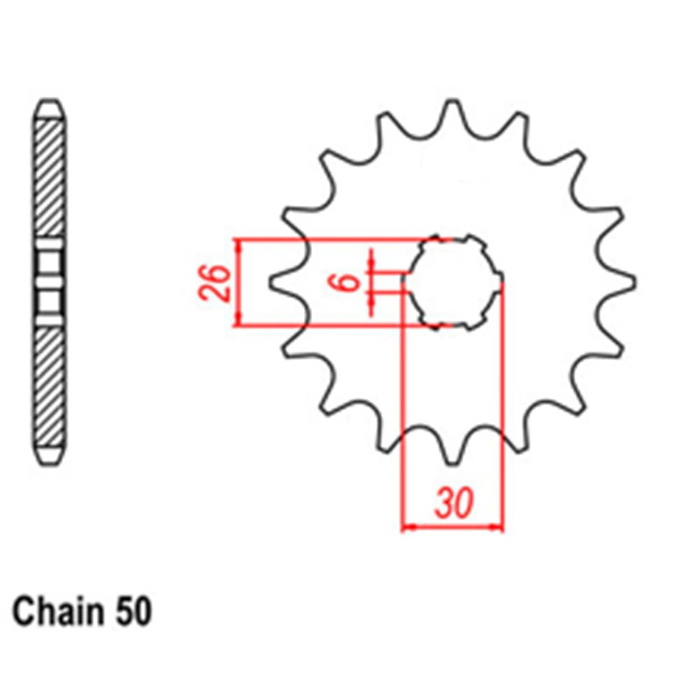 FRONT SPROCKET - STEEL  17T 530P - 31-256-17