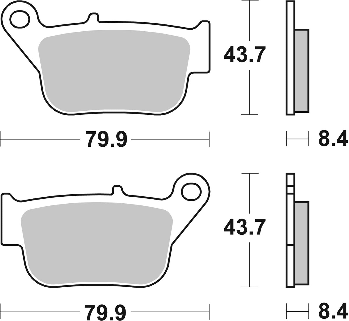 SBS FRICTION - Ceramic Rear Scooter Brake Pads - 221HF-