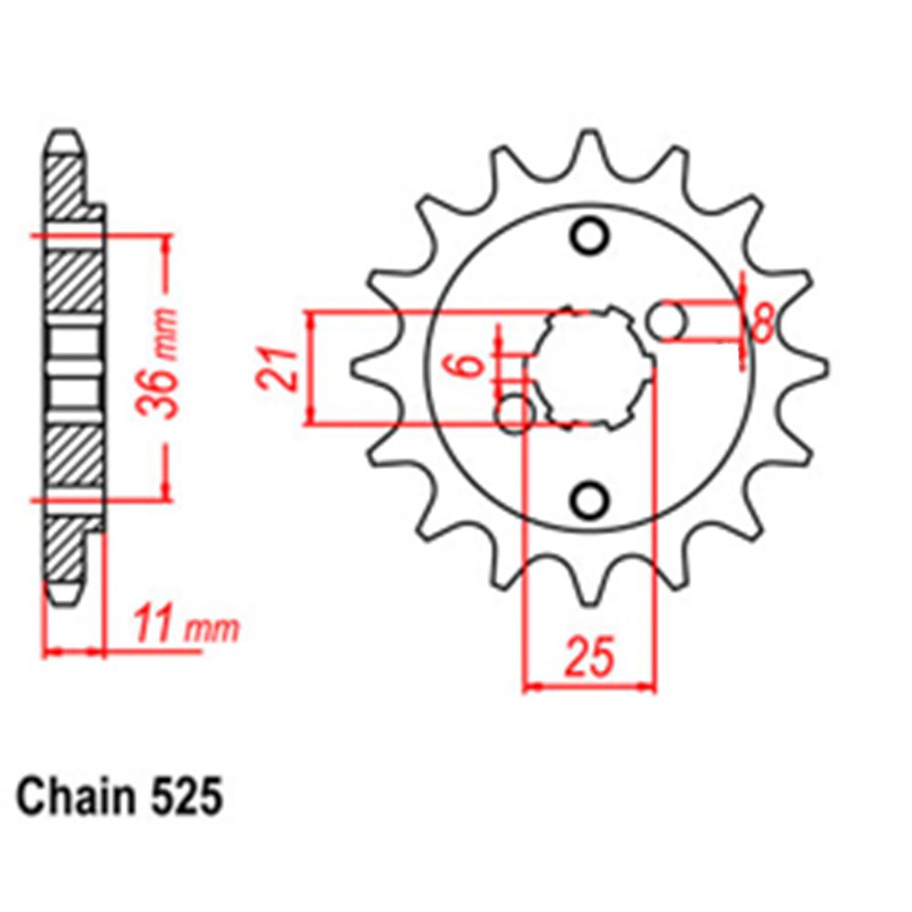 FRONT SPROCKET - STEEL  15T 525P - 31-MK4-15