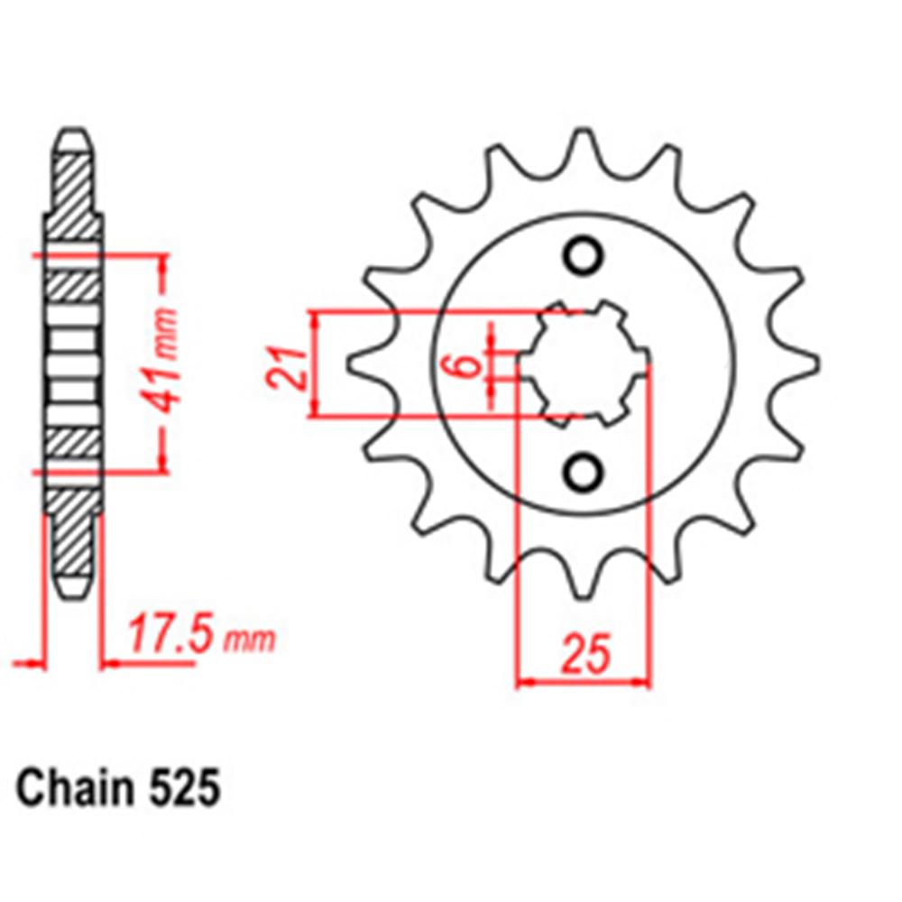 FRONT SPROCKET - STEEL  15T 525P - 31-ML0-15
