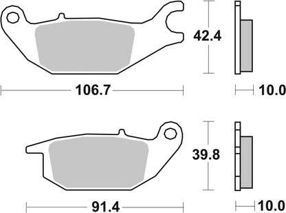 SBS FRICTION - Ceramic Rear Scooter Brake Pads (SBS 784) - 225HF-