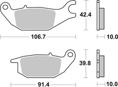 SBS FRICTION - Ceramic Rear Scooter Brake Pads (SBS 784) - 225HF-