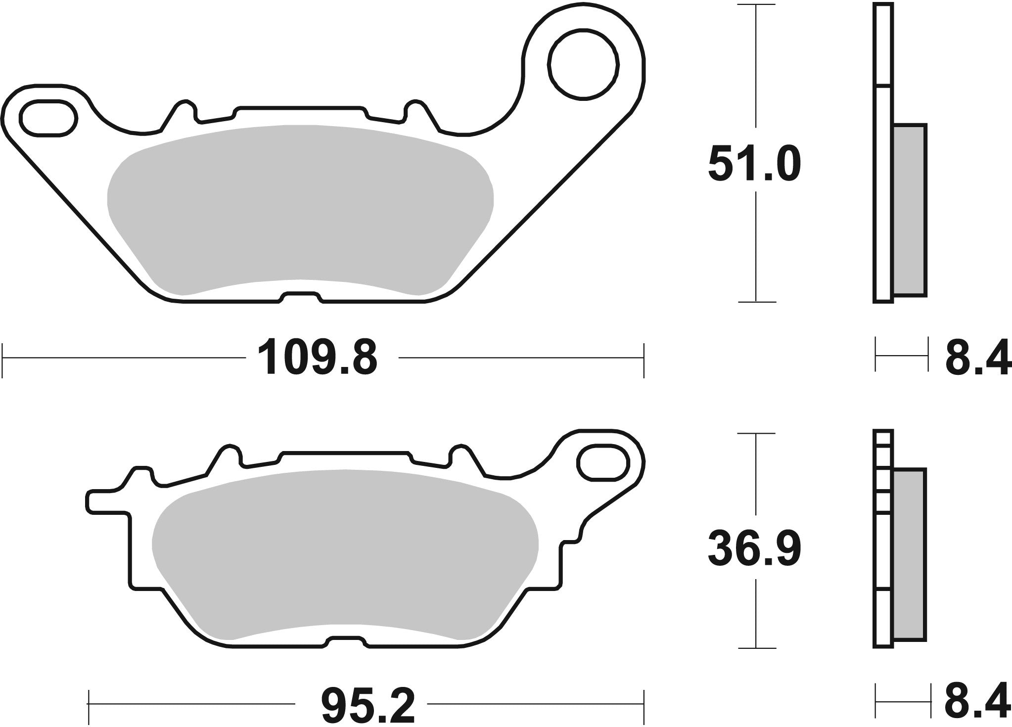SBS FRICTION - Ceramic Front / Rear Scooter Brake Pads (SBS 858) - 227HF-