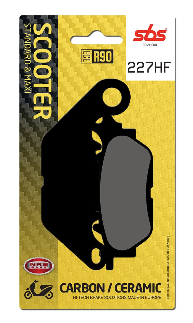 SBS FRICTION - Ceramic Front / Rear Scooter Brake Pads (SBS 858) - 227HF-