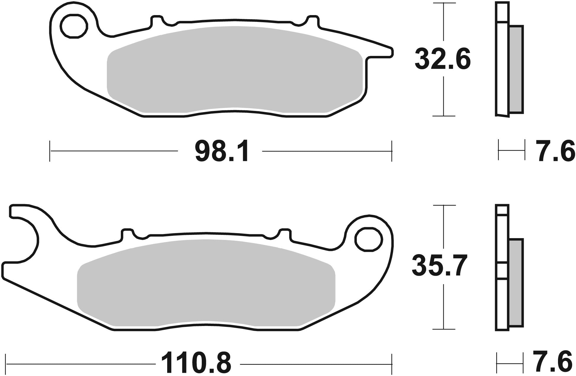 SBS FRICTION - Ceramic Front Scooter Brake Pads - 228HF-