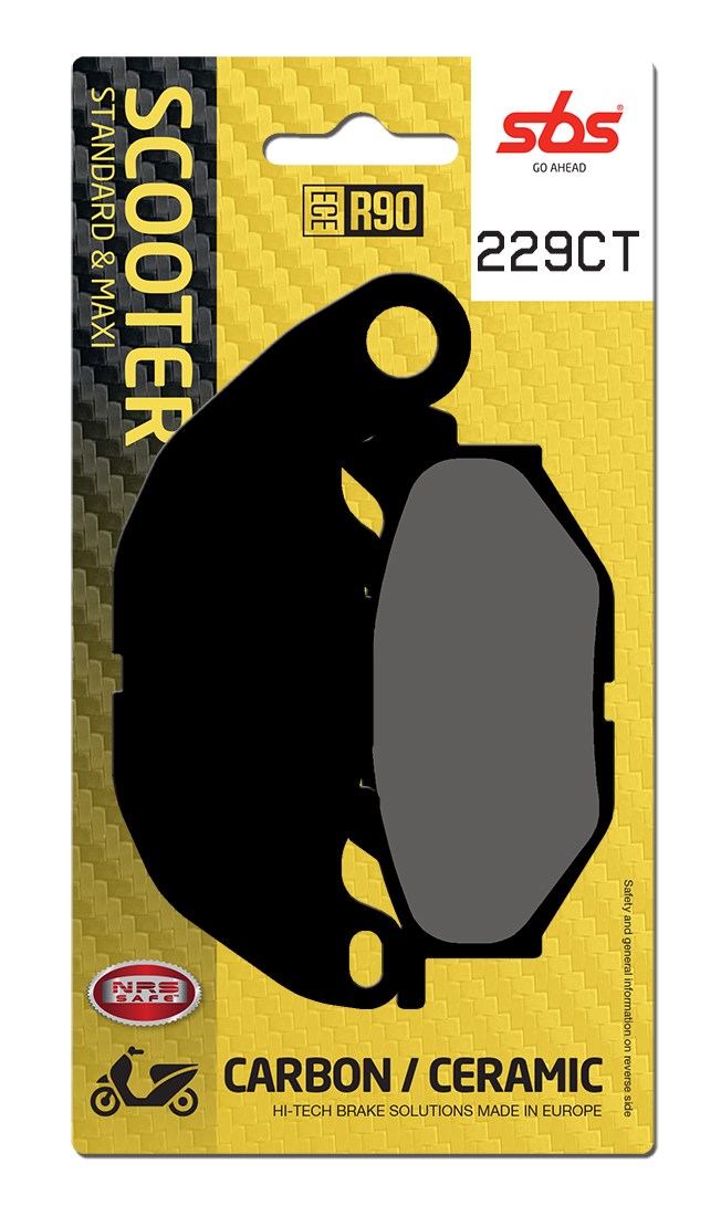 SBS FRICTION - Carbon Tech Front Scooter Brake Pads (SBS 931) - 229CT-