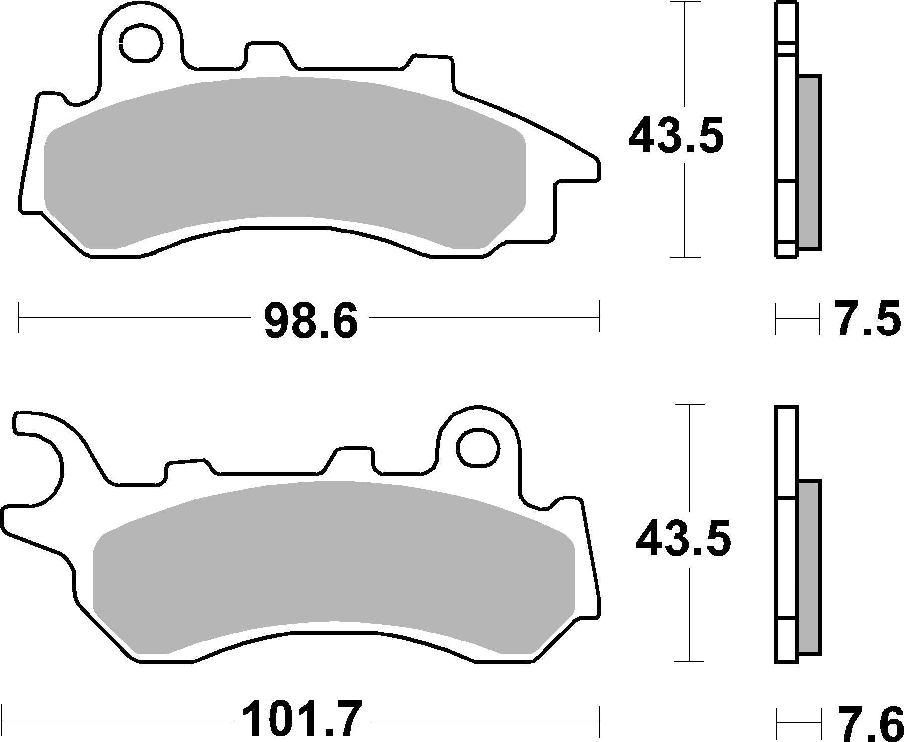 SBS FRICTION - Ceramic Front Scooter Brake Pads - 233HF-