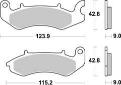 SBS FRICTION - Carbon Tech Front Scooter Brake Pads (SBS 968) - 234CT-