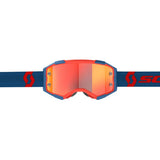 SCOTT Fury Goggle - dark blue/neon red | orange chrome lens
