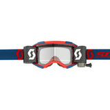 SCOTT Fury WFS Goggle - dark blue/neon red | clear lens