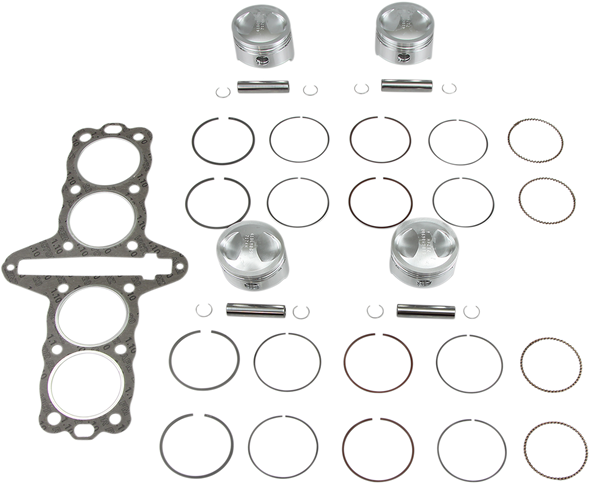 Wiseco Motorcycle On Road, 4 Stroke Piston, Shelf Stock Kit KAW KZ,ZN,GPZ 750 KIT 4186M06900
