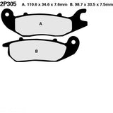 NISSIN BRAKE PADS 2P-305 NS